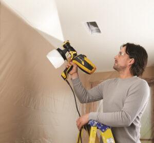 how to paint ceiling with sprayer