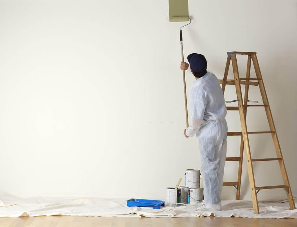 paint rolling wall